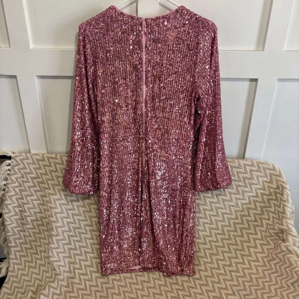 Lilly Pulitzer Estrella Sequin Dress Conch Shell Pink NWT - Picture 10 of 12